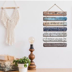 Wall Art Decoration Christian Bible Verses Aged Wood New